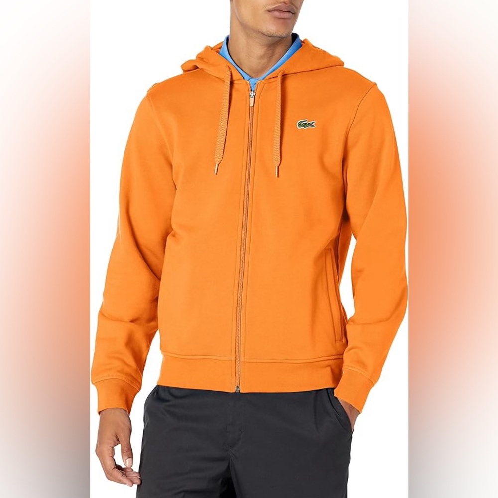 LACOSTE MEN'S CLASSIC FIT ZIP-UP HOODIE